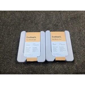 Embark Ice Block Set Small Reusable Cooler Ice Packs 2 Blocks BPA Free NEW